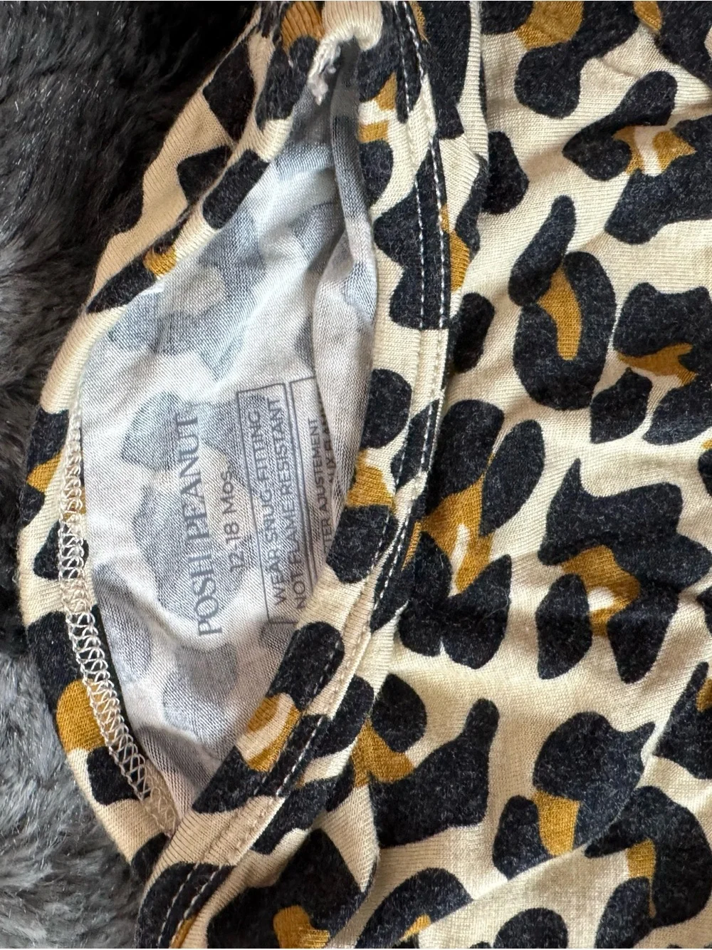 Posh Peanut Leopard Print Long Sleeve Pajamas Set - Neutral & Black